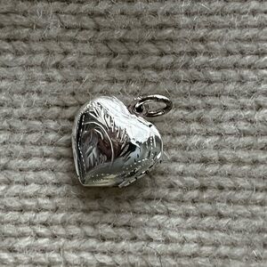 Heart shaped sterling silver locket